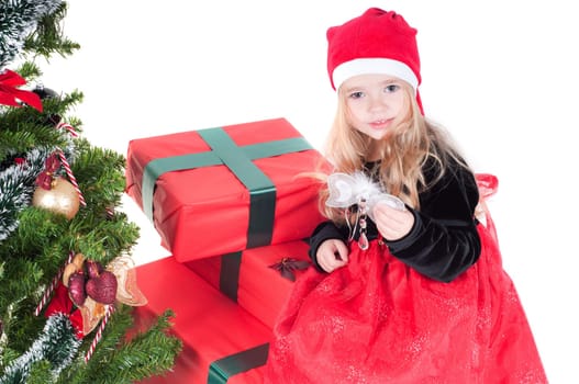 Baby girl dressed up for Christams