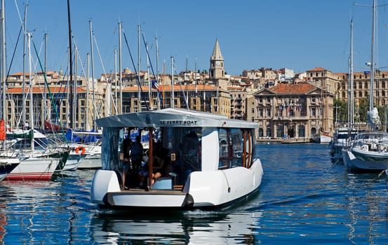 The Ferry Boat in Marseille in France