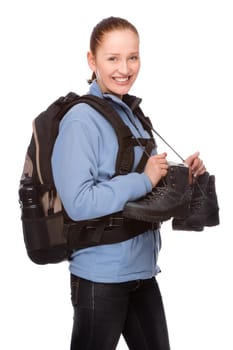 Woman with backpack