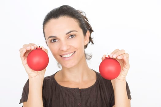 Woman at Christmas