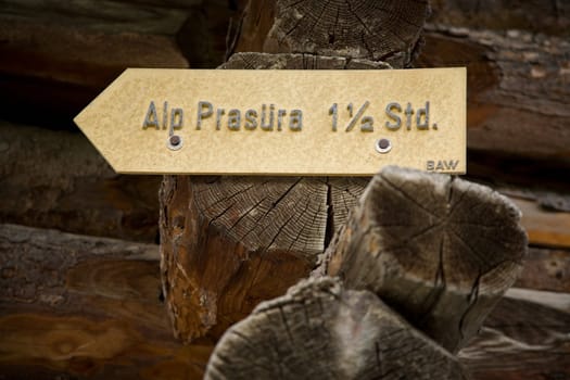 old hiking trail sign