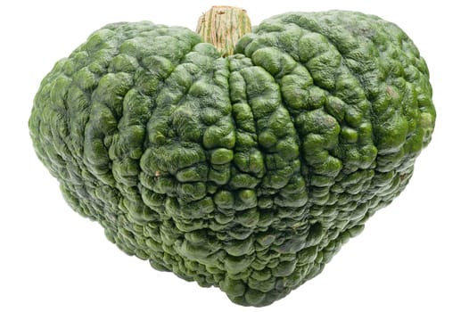 Green pumpkin isolated on white backgrou