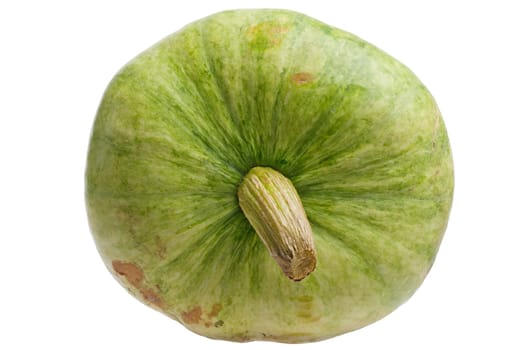 Green pumpkin isolated on white backgrou