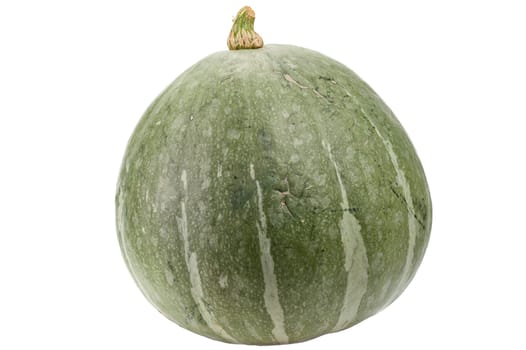 Green pumpkin isolated on white backgrou
