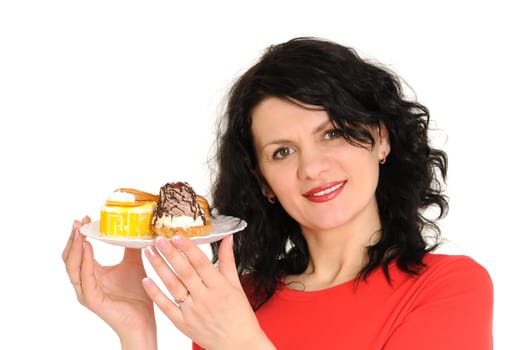 sponge cake on plate