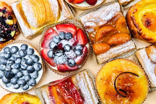 Assorted tarts and pastries
