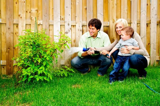 Family watering plant