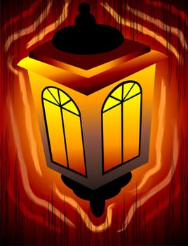 Digital painting of streetlamp