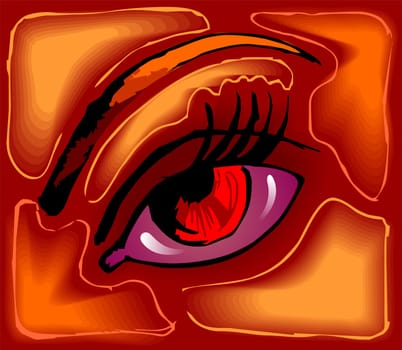 Digital painting of an eye