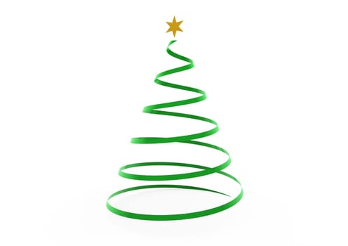 3d Christmas tree star