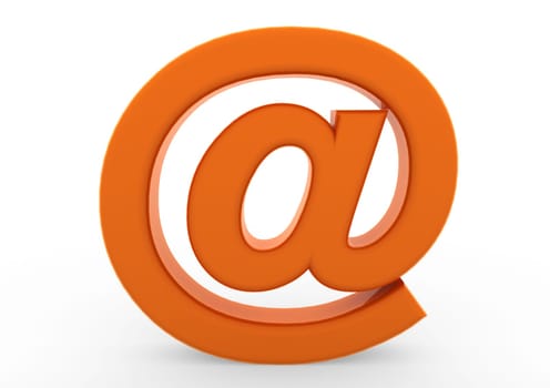 3D Email Icon Orange