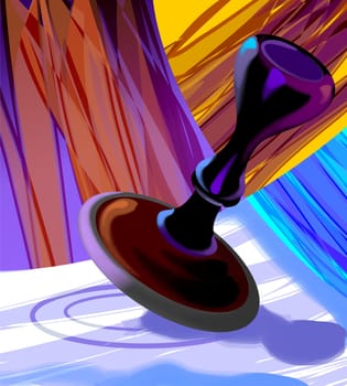 Digital painting of seal,