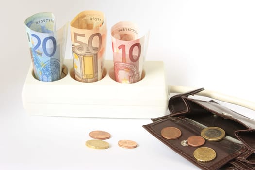 Money,sockets and wallet