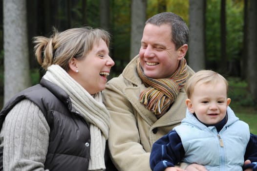Family with infant