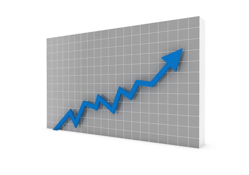 3D Diagram Blue