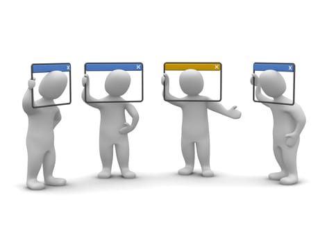 Internet videoconference concept