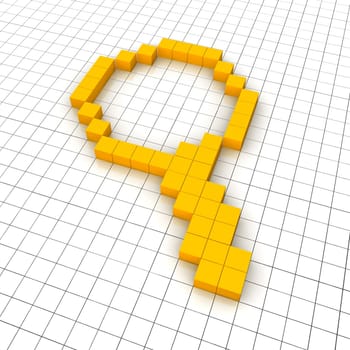 3d magnifier icon