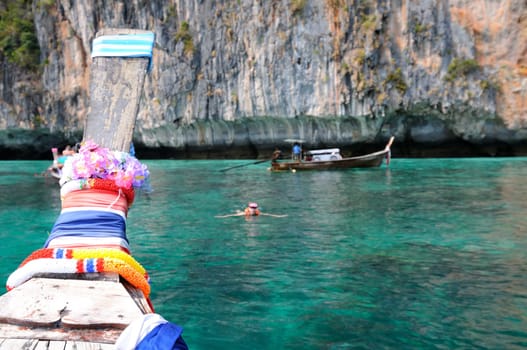 Snorkeling at beautiful sea