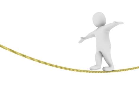 Man balancing on the rope