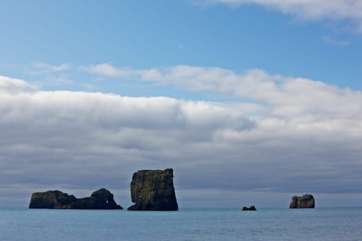 Lundadrangur Rock Arch in Dyrholaey, South