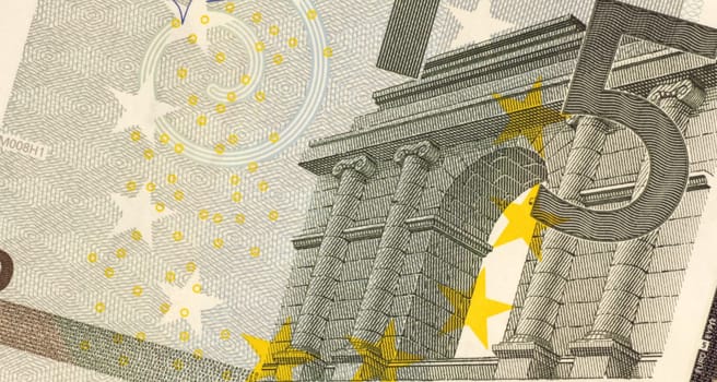 Uncirculated 5 Euro Banknote Close up