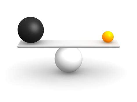 Uneven balls in balance