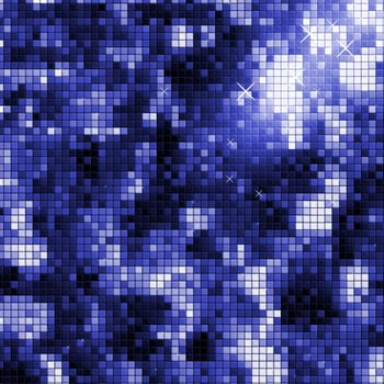 Disco background in deep blue