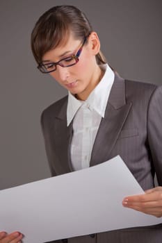 business woman with document