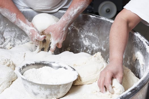 Taking dough