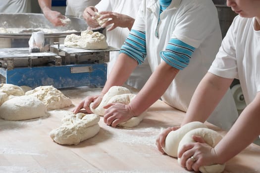 Working bakery team