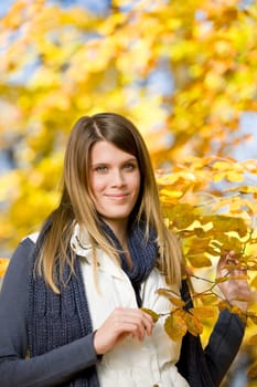 Autumn park - fashion model woman