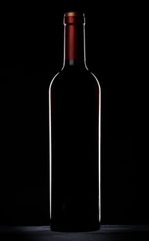Red wine bottle silhouette