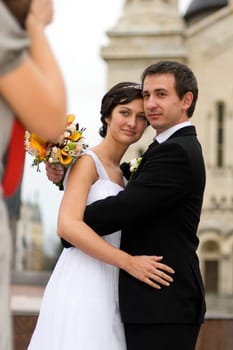 Taking wedding photo