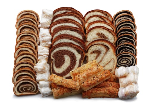 Various baking on white background