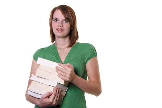 Frau mit Büchern