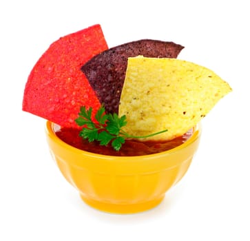Tortilla chips and salsa