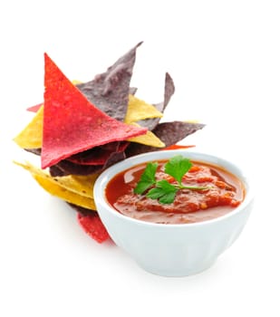 Tortilla chips and salsa