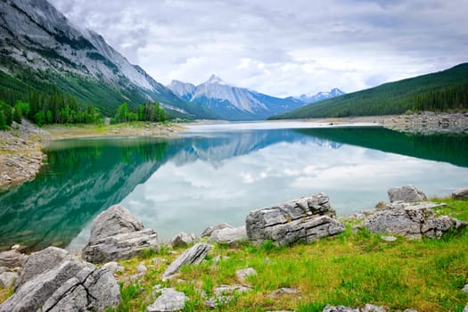 Mountain lake in Jasper National Park