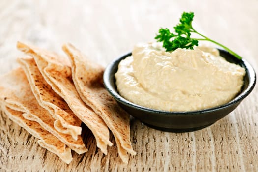 Hummus with pita bread