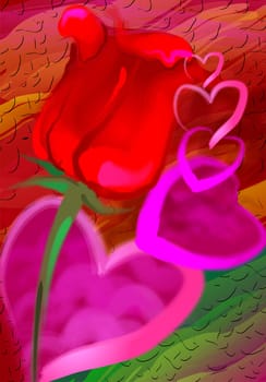 Rose symbolising beauty of love