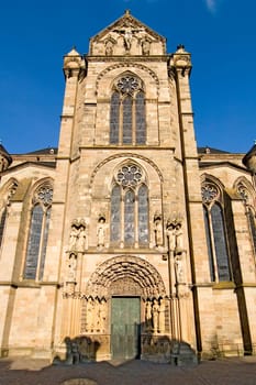 Trier,Basilica of Our Lady,Unesco World Heritage Site since 1986,by a public