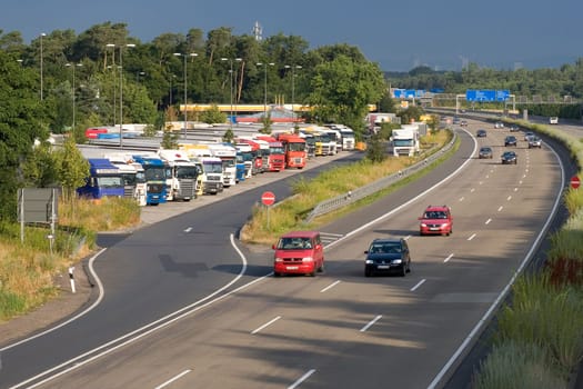Weiskirchen motorway service area on the A3