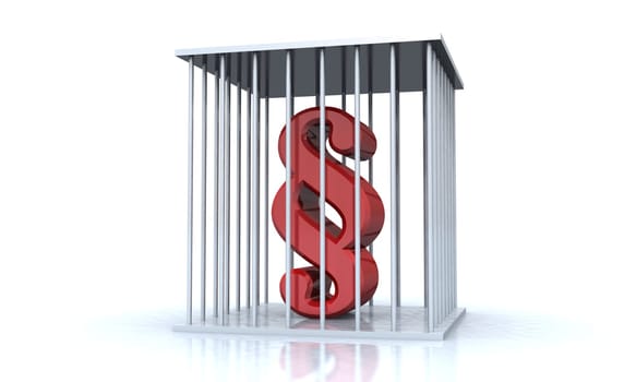 3D Paragraph Behind Bars - Red