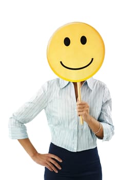 woman with emoticon