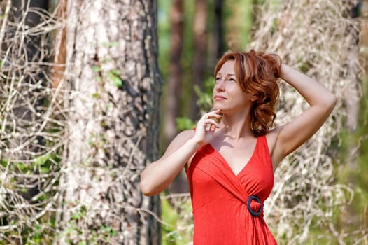 Portrait of woman in nature