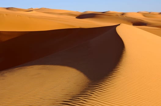 Sand dune in the Sahara desert,Libya