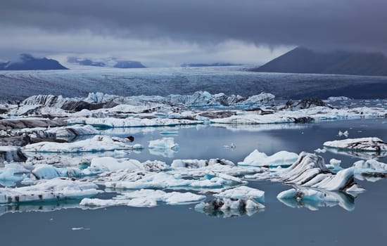 Jokulsarlon Glacial Lagoon, Vatnajokull, Iceland