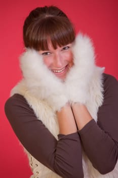 happy winter woman