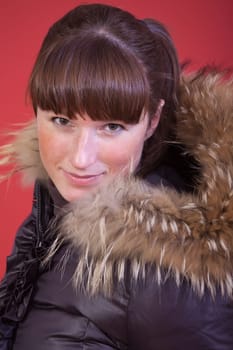 woman in winter coat