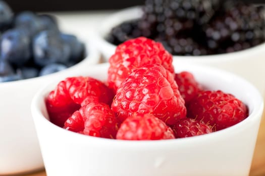 Bowl of raspberries